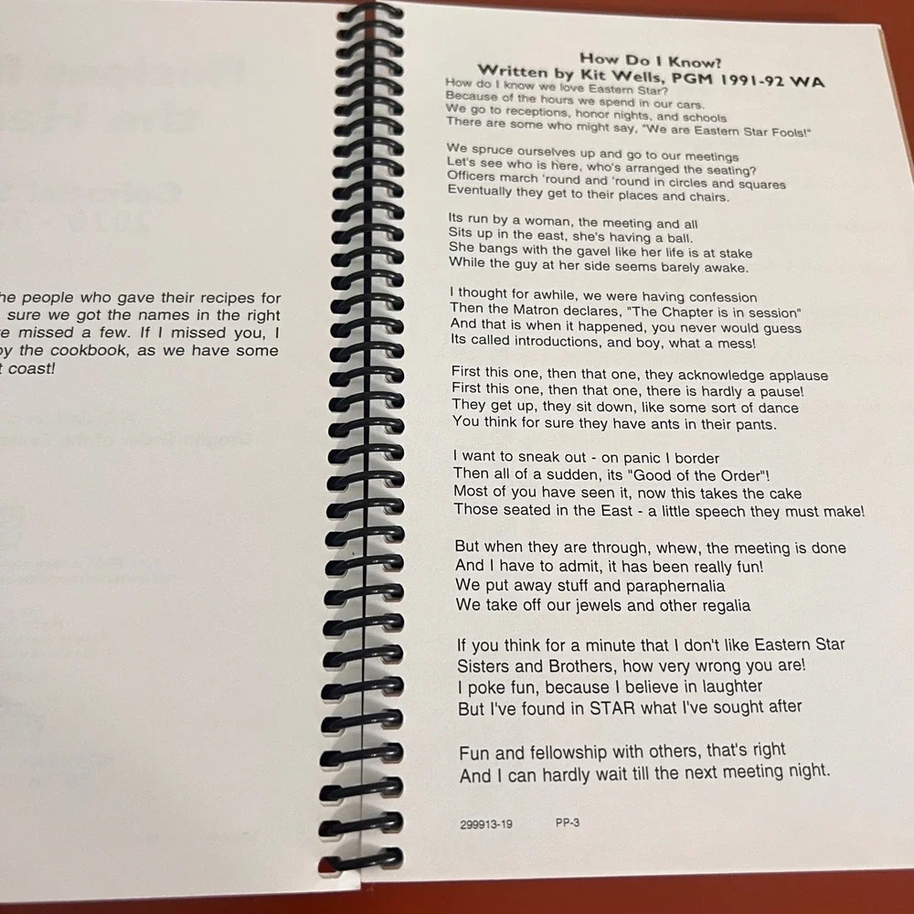Recipes from the Heart Celestial Stars 2020-2021 Oregon Eastern Star‎ Cookbook
